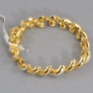 Italian Silver Sterling Crystal San Marco Bracelet - Small 6 3/4" 28.8g